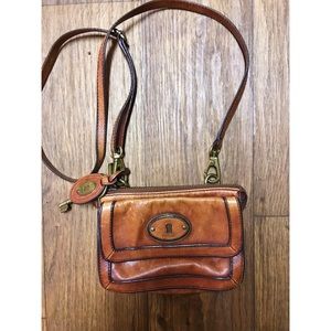 Fossil Crossbody Brown Leather Purse